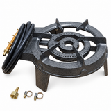 Pachet Pirostrie SARRA cu 2 Arzătoare din Fontă, 3 Robineți, Grilă Ø300 mm și Kit Conectare Gaz