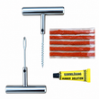 Kit reparații anvelope tubeless – set complet cu șnururi, adeziv și unelte metalice