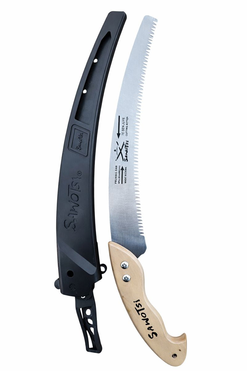 Ferăstrău manual cu mâner din lemn – 51 cm, lamă curbată 33 cm