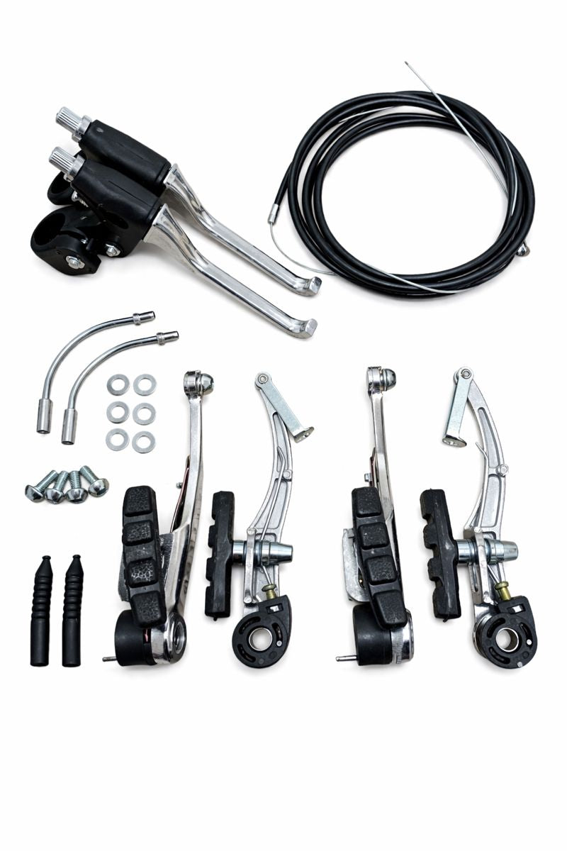 Set Sistem de Frână Complet pentru Bicicletă – Compatibil 20”, 24”, 26”