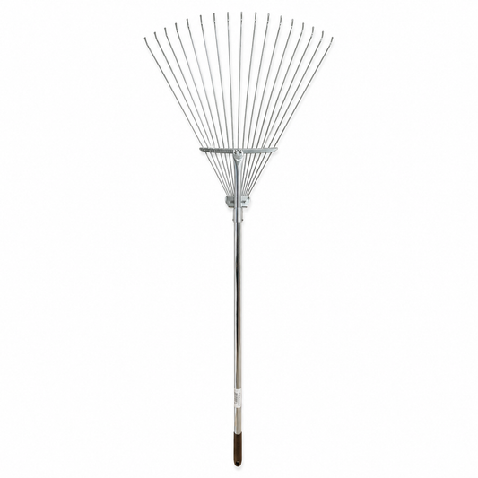 Greblă Frunze cu Evantai Reglabil – Oțel Galvanizat, Lungime 115-150 cm