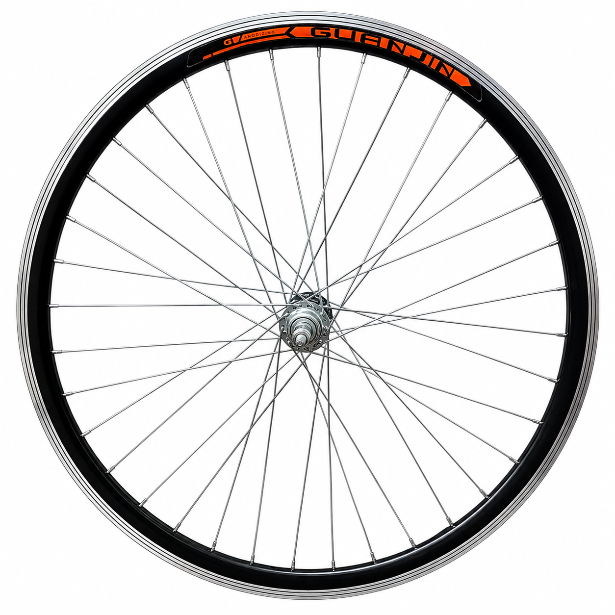 Roată Spate Bicicletă 26" cu Jantă Dublă Aluminiu, Butuc pentru Pinioane cu Filet