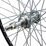 Roată Spate Bicicletă 26" cu Jantă Dublă Aluminiu, Butuc pentru Pinioane cu Filet