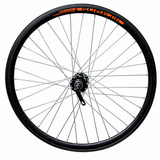 Roată Spate 26" Frână pe Disc, Butuc Aluminiu cu Rulmenți, Jantă Dublă Aluminiu