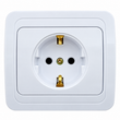 Priză Simplă Schuko Îngropată 16A 250V, Albă