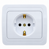 Priză Simplă Schuko Îngropată 16A 250V, Albă