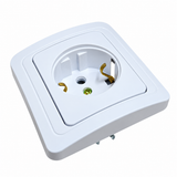 Priză Simplă Schuko Îngropată 16A 250V, Albă