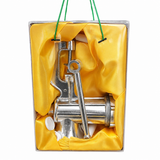 Mașină de tocat carne manuală Nr. 10, din aluminiu, cu prindere pe masă – ideală și pentru cadou
