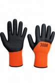Mănuși de protecție tricot cu latex, mărimea 10, portocaliu cu negru