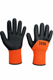 Mănuși de protecție tricot cu latex, mărimea 10, portocaliu cu negru