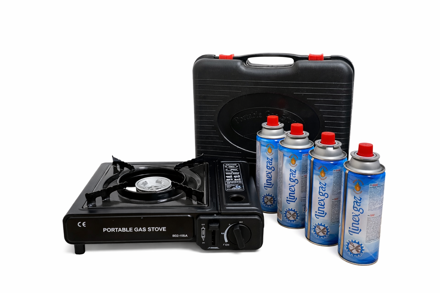 Miniaragaz Portabil 2 în 1 + 4 Butelii Gaz 227g