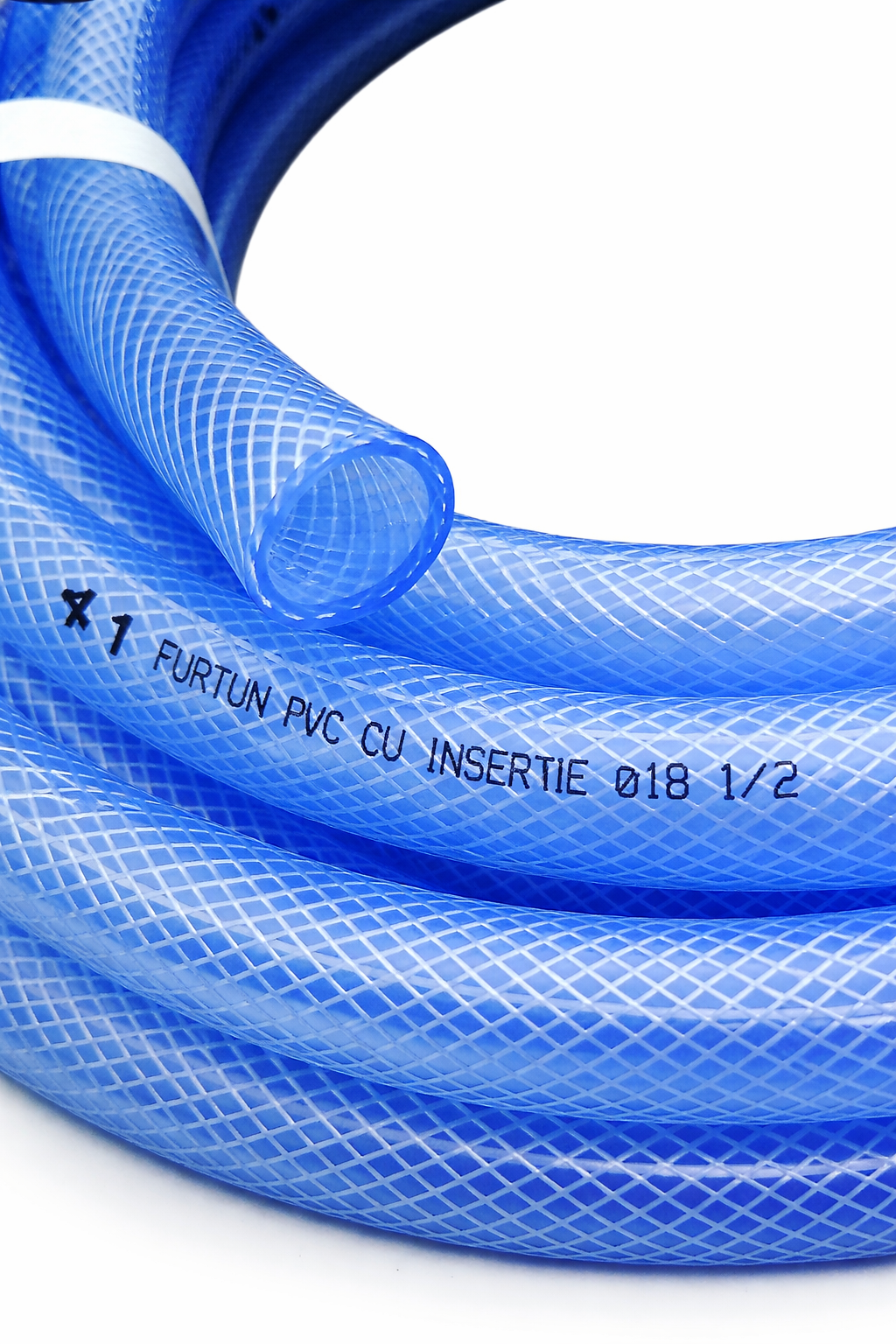 Furtun inserție PVC 1/2”, 20 m, 3 pelicule – flexibil și rezistent pentru irigații și uz gospodăresc