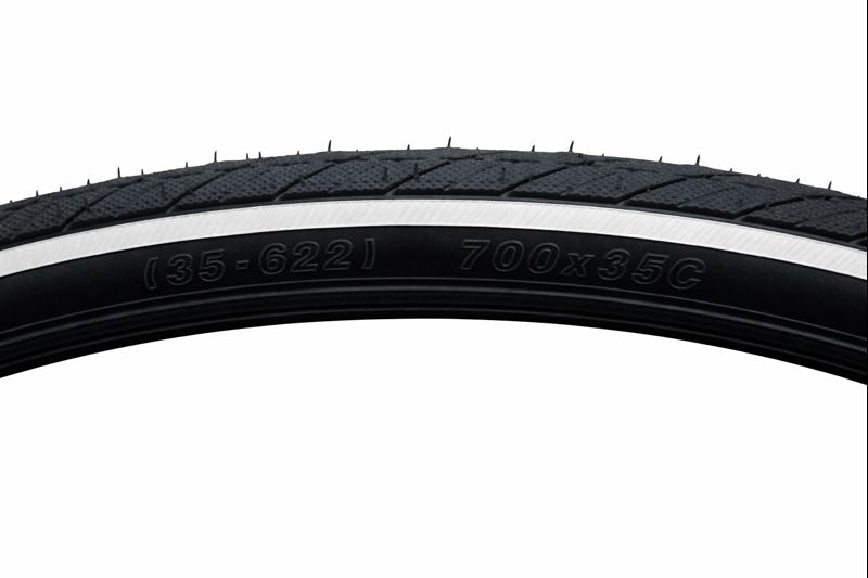 Anvelopă bicicletă 700×35C (35-622) cu dungă albă