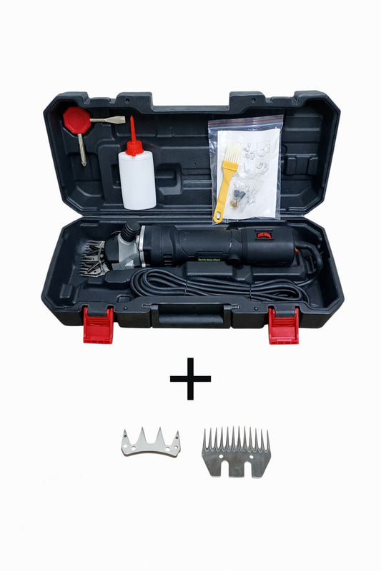 Mașină de tuns oi profesională 850W – Ideală pentru ferme | Cuțite rezervă + cablu 5 m