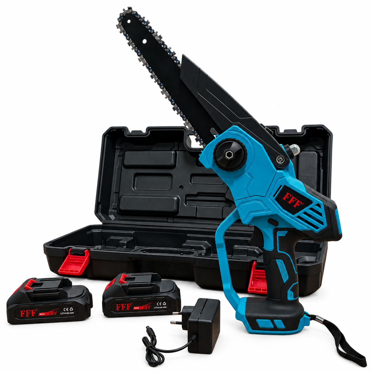 Drujă cu 2 acumulatori 48V – 8 inch, ungere manuală