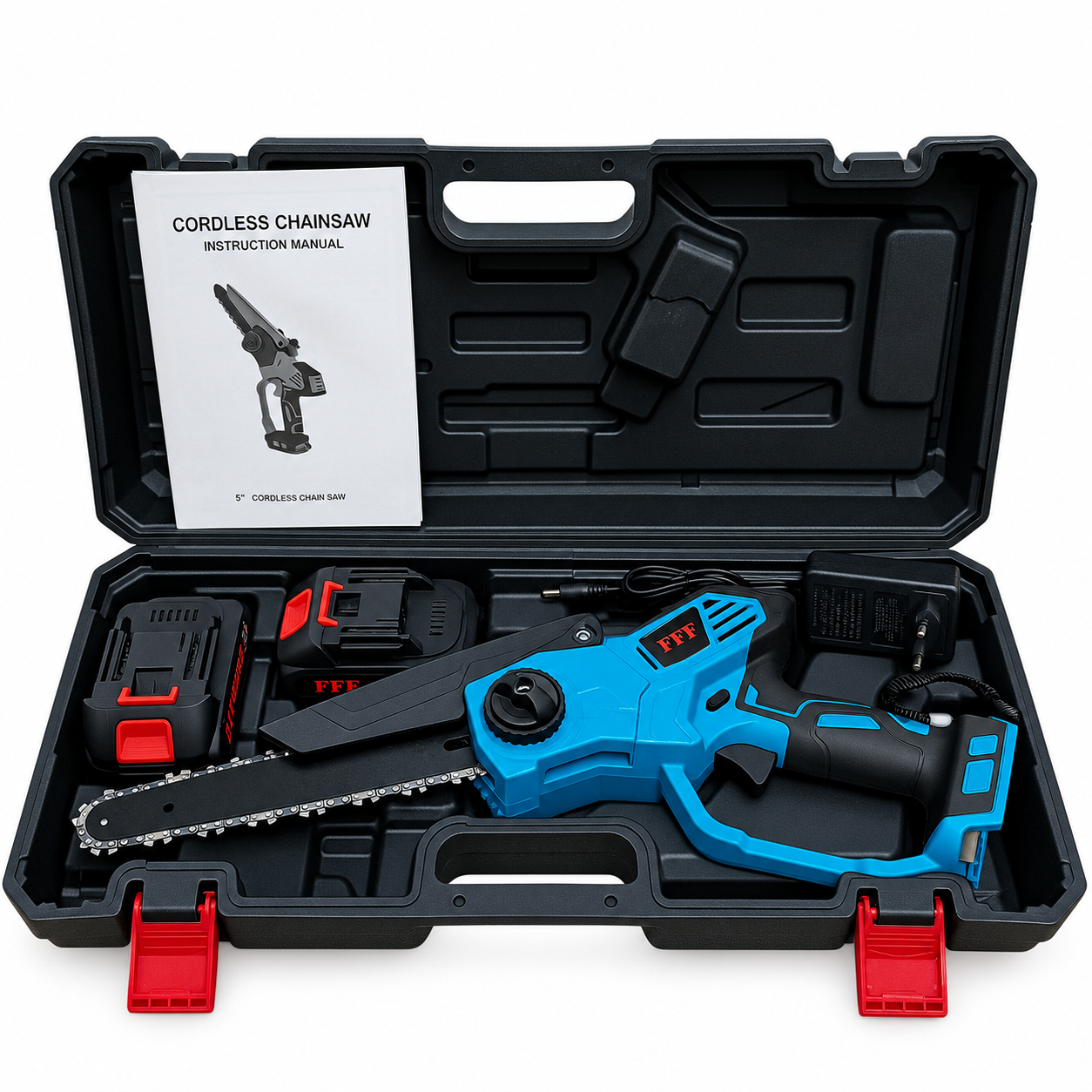 Drujă cu 2 acumulatori 48V – 8 inch, ungere manuală