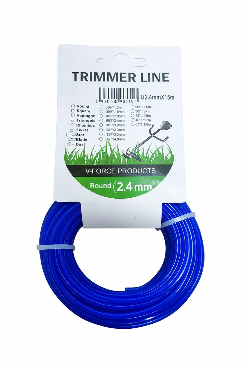 Fir trimmer motocoasă, rotund – Ø2.4 mm, 15 m