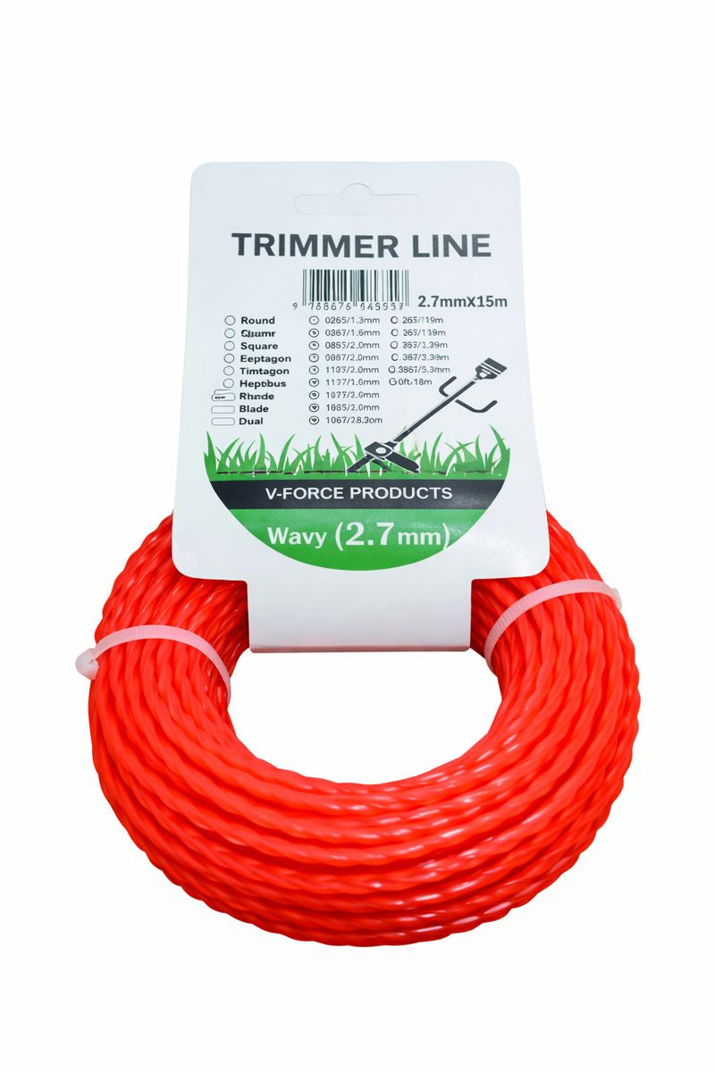 Fir trimmer 2,7 mm ondulat – 15 m