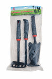 Set 3 Unelte de Grădinărit – Lopățică, Cultivator și Greblă, 28 cm