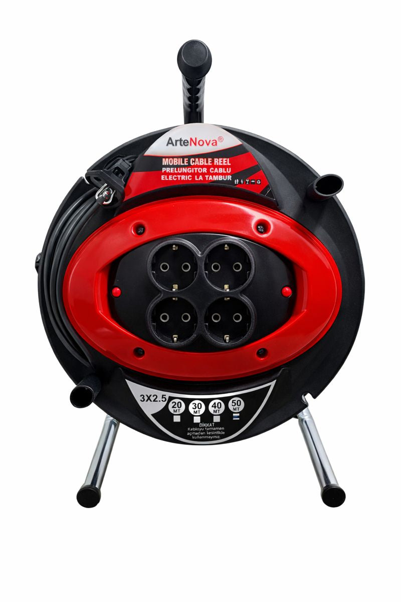 Prelungitor Electric la Tambur 50 m – 4 Prize, 3000W – ArteNova
