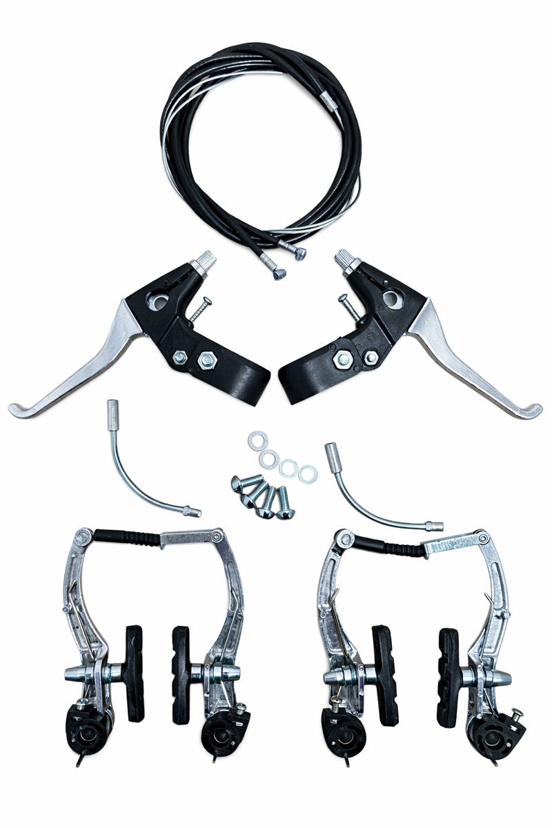 Set Sistem de Frână Complet pentru Bicicletă – Compatibil 20”, 24”, 26”