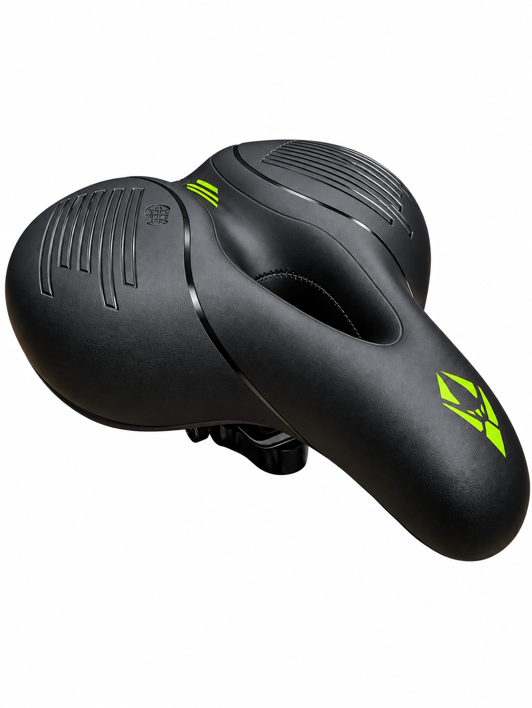 Șa bicicletă cu gel, fantă de aerisire și 2 arcuri cu protecție – 25 × 20 cm