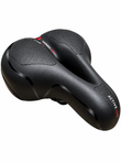 Șa bicicletă GEL cu aerisire, 2 arcuri și bandă reflectorizantă – 25×21 cm