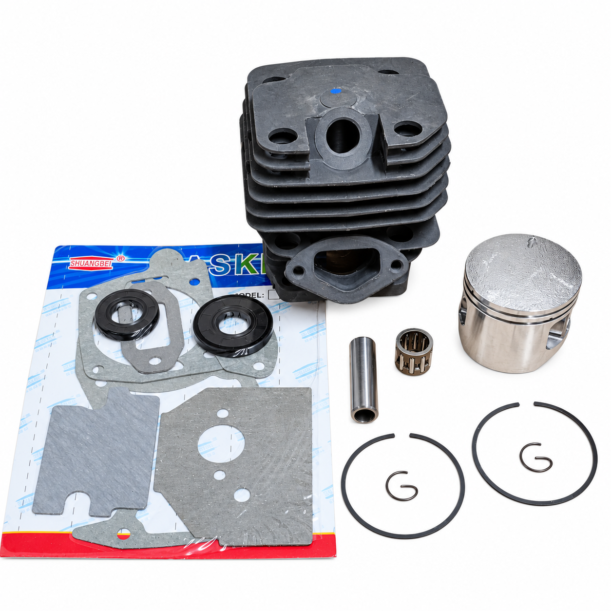 Set motor drujbă 5200 cu piston, segmenți, garnituri, simeringuri și rulment cu ace