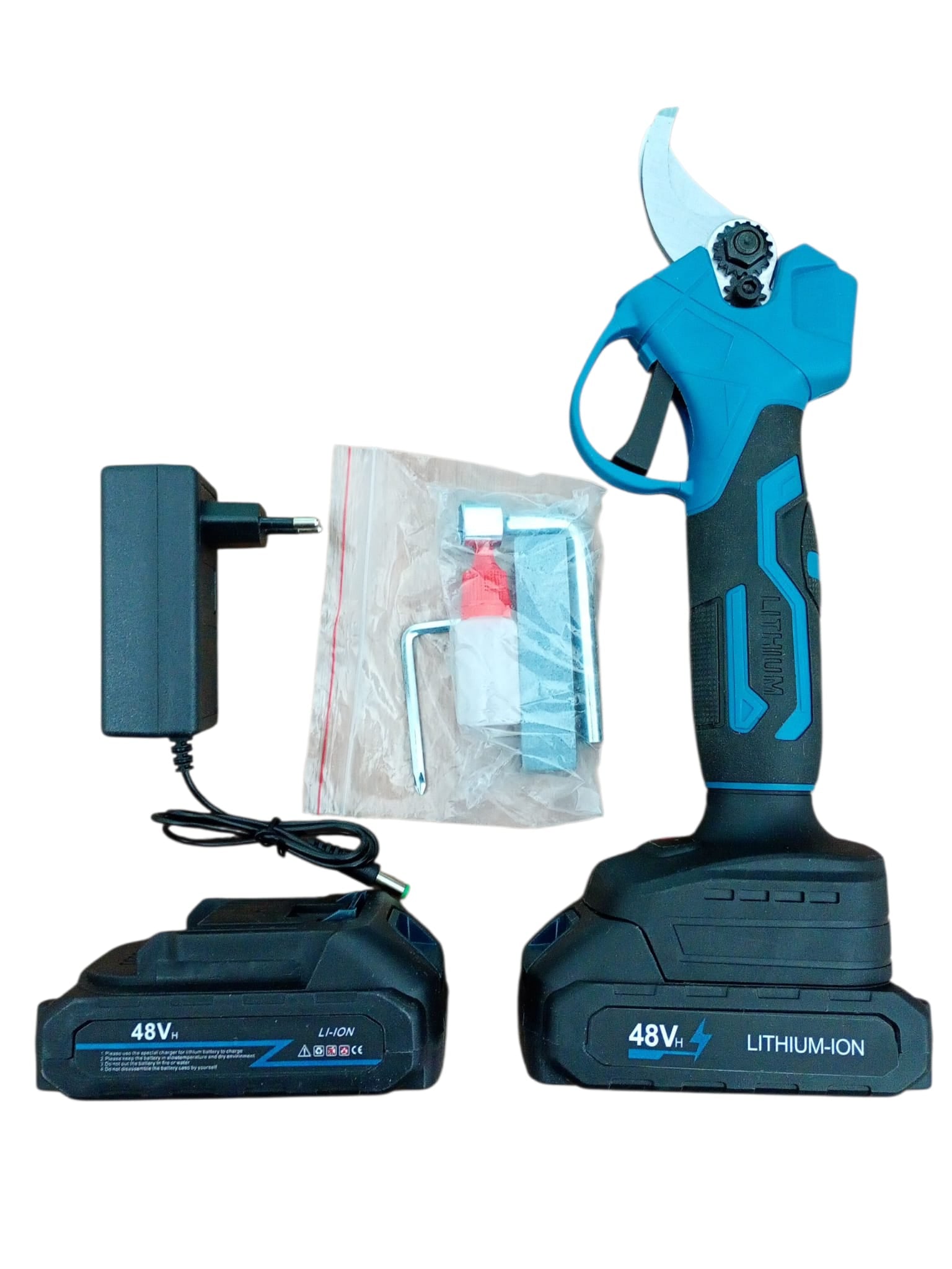 Foarfecă electrică pentru vie și crengi, cu 2 acumulatori 48V – Model profesional