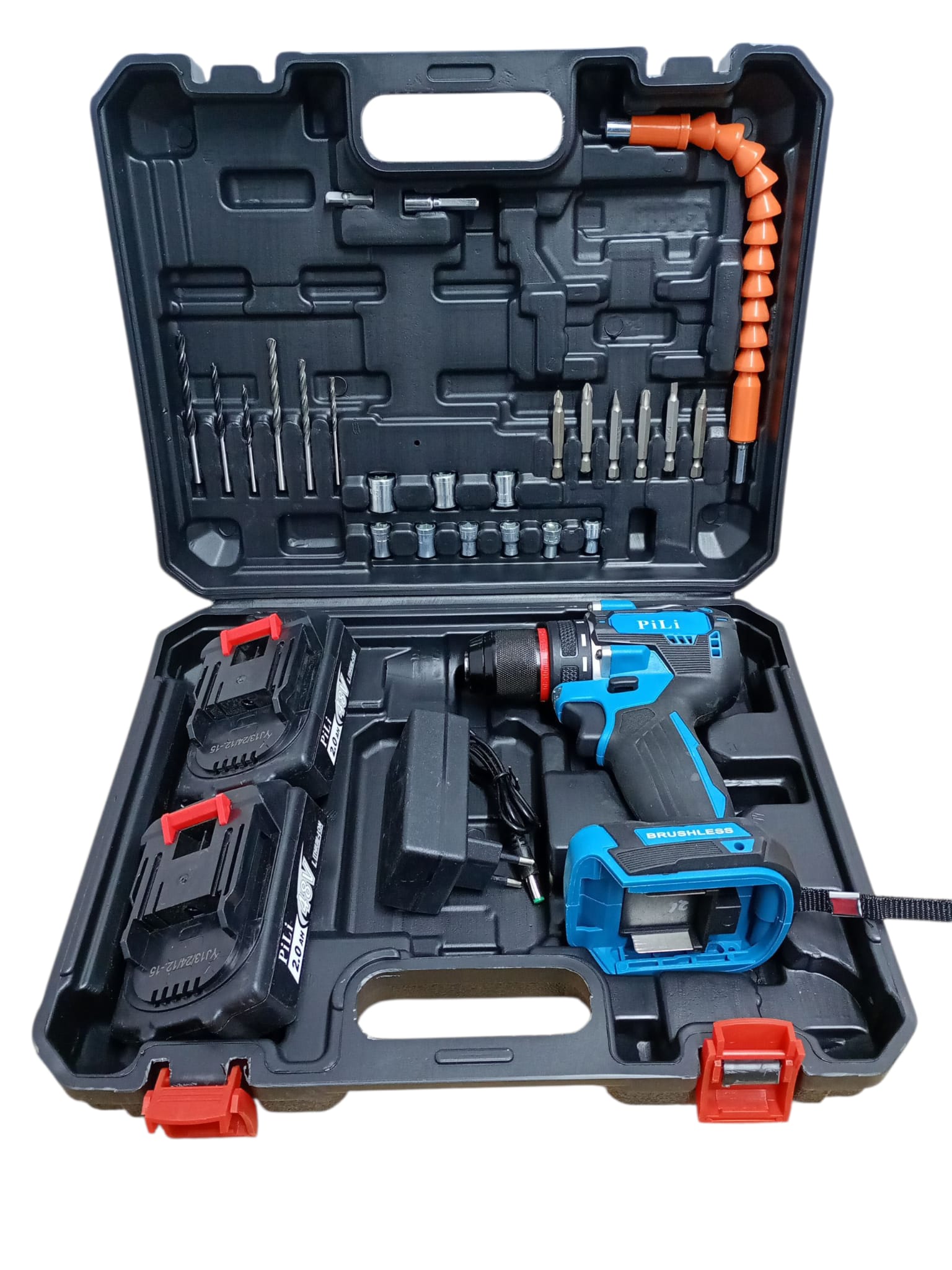 Set Autofiletantă Brushless cu 2 Acumulatori 48V, cu 24 Piese