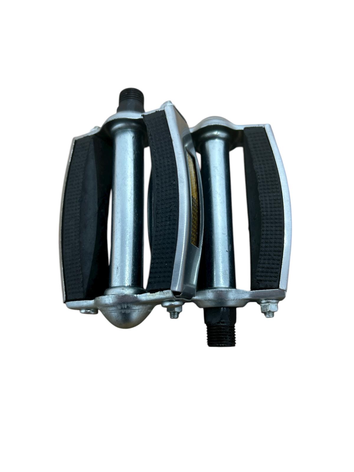 Pedale metal cauciuc+reflectorizant