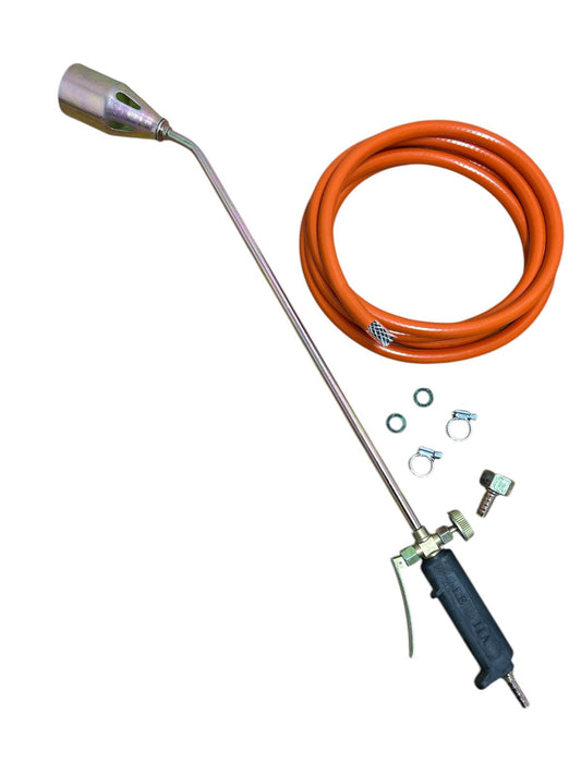 Arzător porci cu clapetă şi furtun 3m + 2 coliere + 1 reduţie