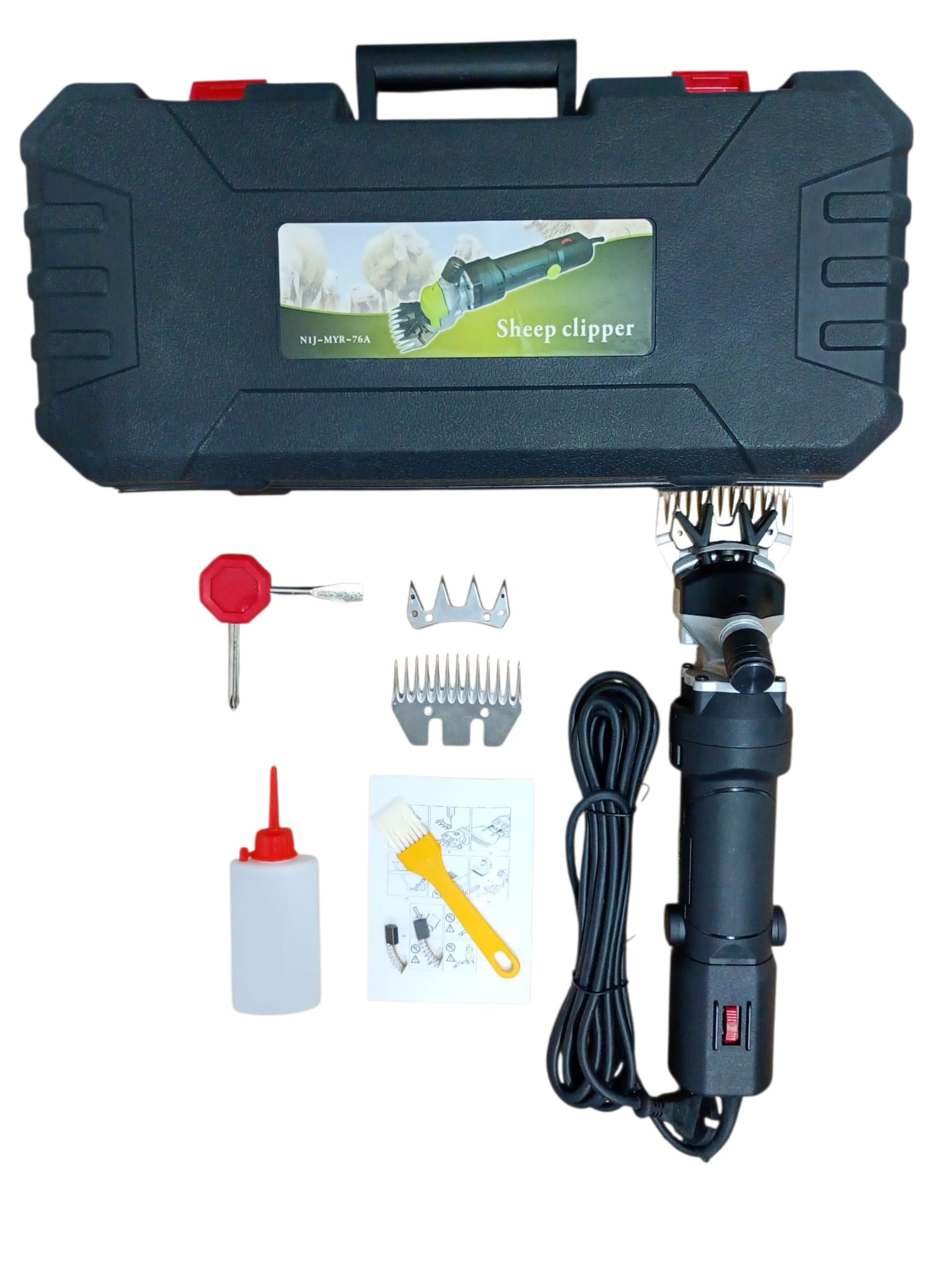 Mașină de tuns oi profesională 850W – Ideală pentru ferme | Cuțite rezervă + cablu 5 m