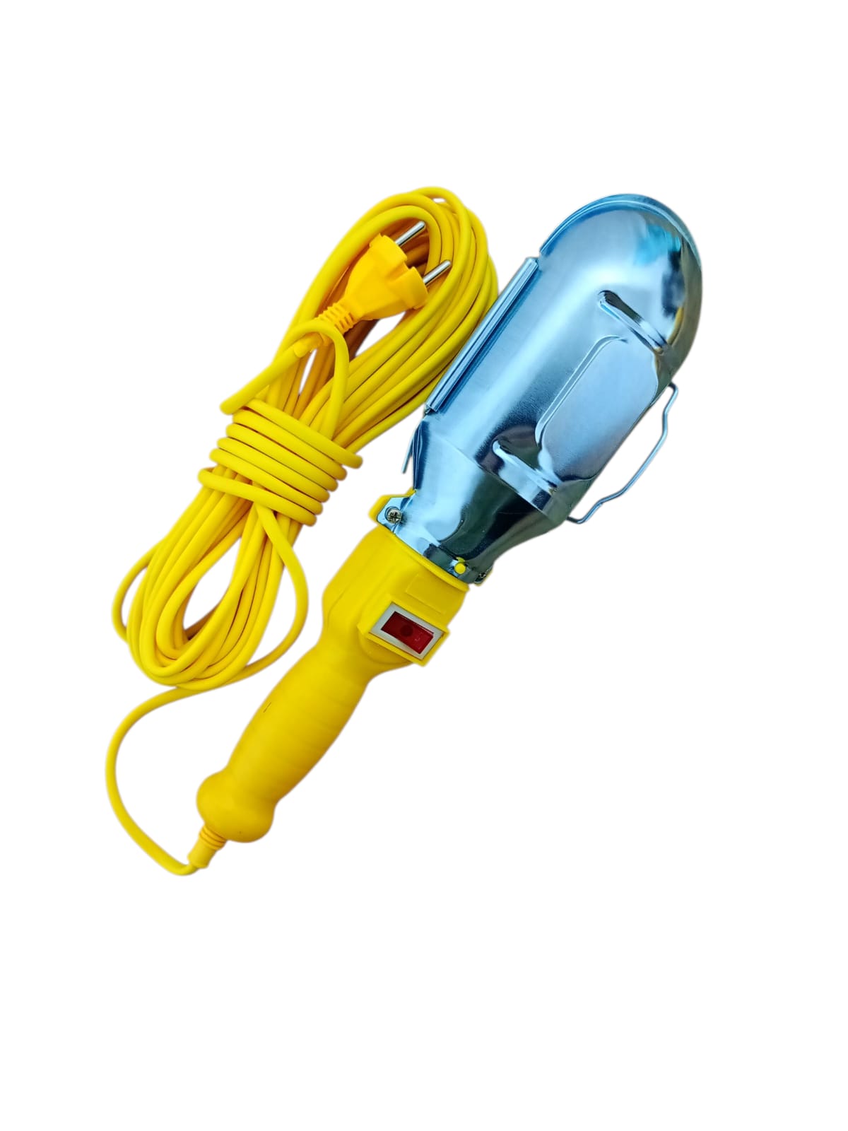 Lampă de Mână cu Bec, Cablu 10m și Protecție Metalică