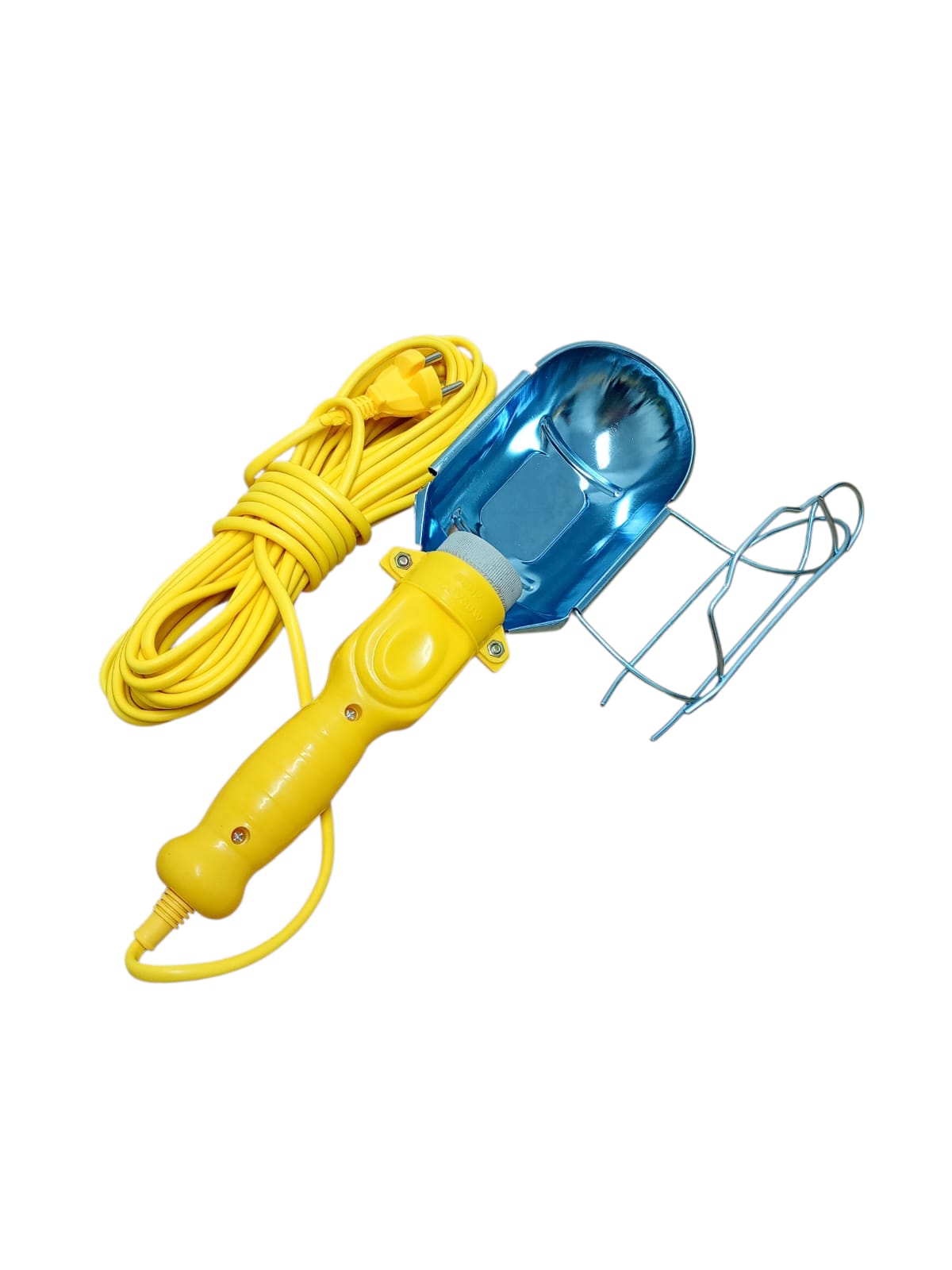 Lampă de Mână cu Bec, Cablu 10m și Protecție Metalică