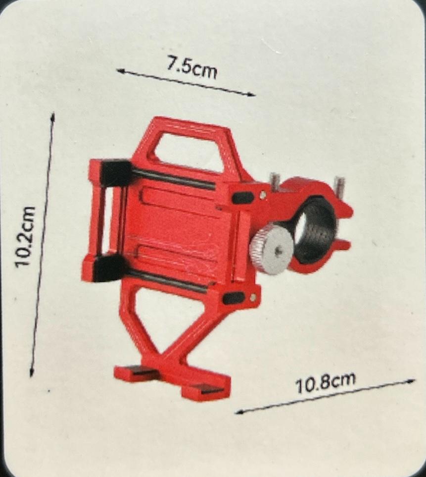 Suport telefon din aluminiu negru pentru bicicletă/trotinetă – universal,