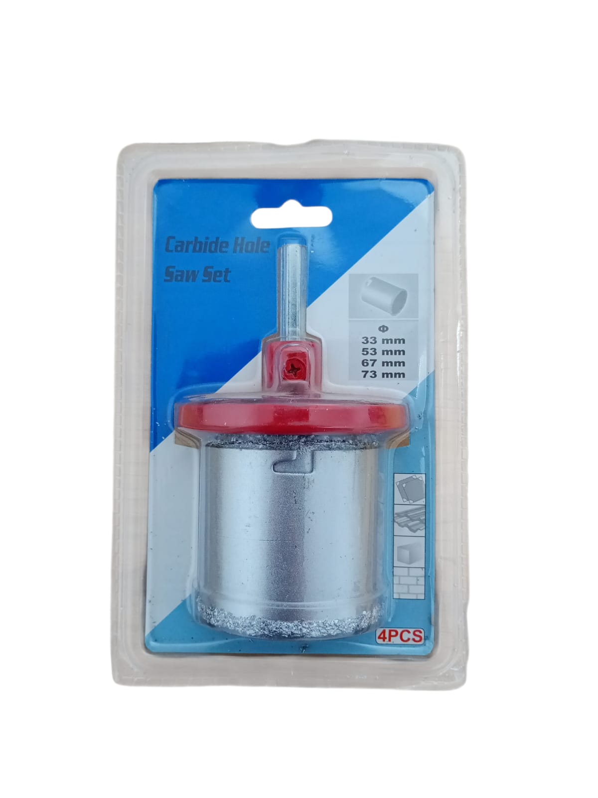 🛠️ Set Carote Diamantate – 4 Bucăți (33–73 mm)