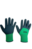 Mănuși de protecție tricot cu latex, mărimea 10, verde cu negru