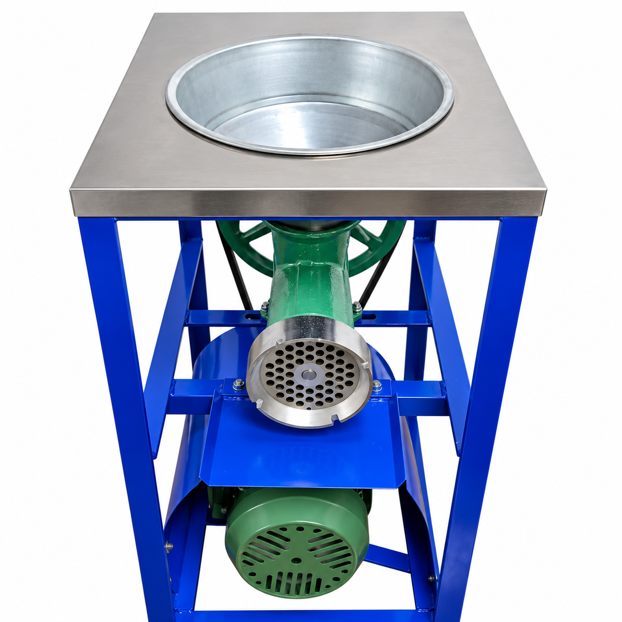 Mașină de Tocat Electrică 1.5 kW, 1400 RPM, cu Pâlnie, Blat Metal