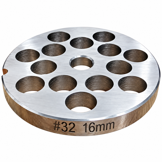 Sită inox nr. 32 pentru maşină de tocat carne  Ø16 mm găuri.