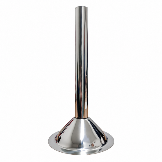 Pâlnie inox nr. 32 pentru cârnați – Diametru 2,2 cm, Lungime 22 cm