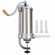 Mașină de făcut cârnați verticală, 4 kg, din inox, cu 4 pâlnii incluse