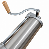 Mașină de făcut cârnați verticală, 4 kg, din inox, cu 4 pâlnii incluse