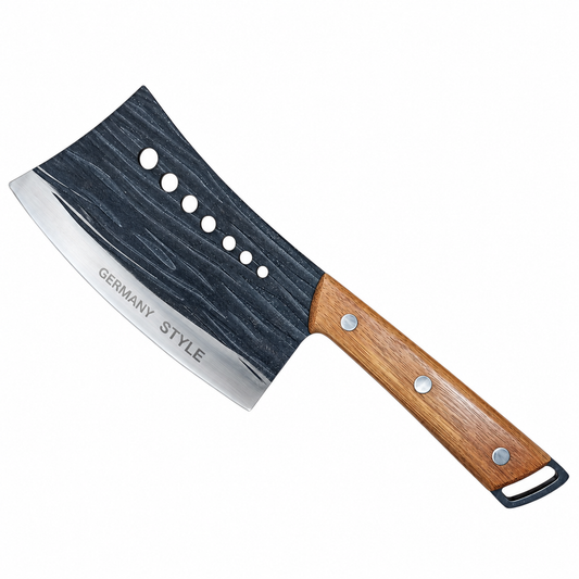 Satâr cu mâner din lemn și lamă texturată, 37 cm, 1 kg