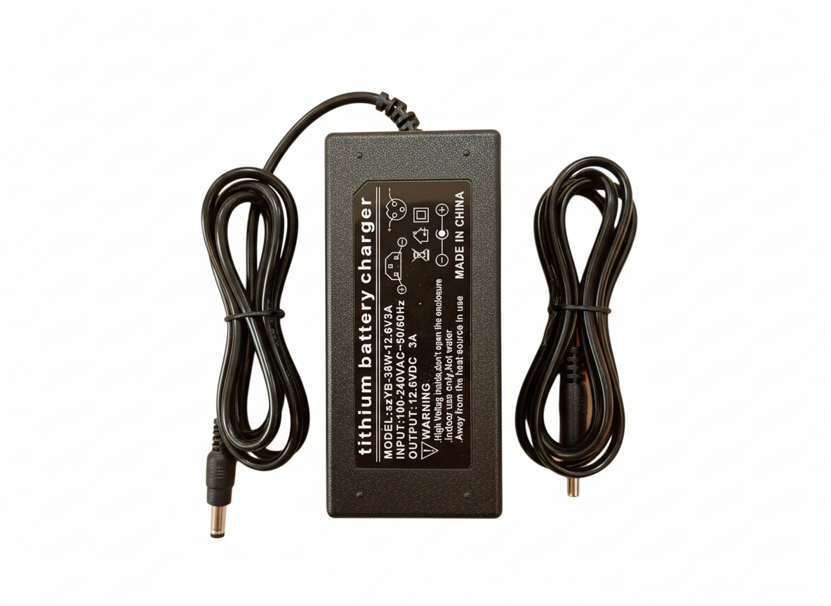 Încărcător baterie 12.6V 3A – pentru trotinetă electrică, bicicletă electrică