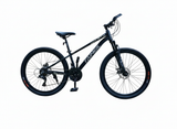 Bicicletă MTB Taimeil 26 inch cu frâne pe disc, suspensie față și 21 viteze negru mat