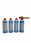 Cap Arzător din Metal + 4 Butelii Butan 227 g