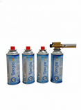 Cap Arzător din Metal + 4 Butelii Butan 227 g