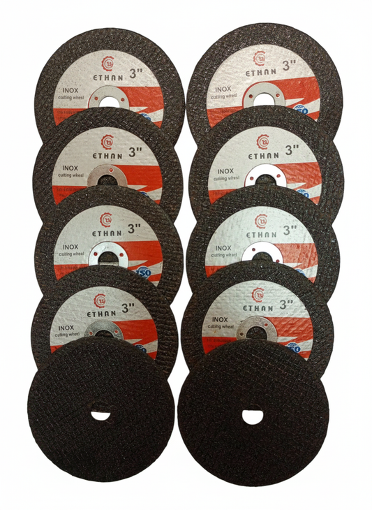 Set 10 disc abraziv tăiere INOX 3" (75×1.2×10 mm)