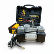 Compresor auto 12V cu 2 cilindri,  72 L/min – set complet cu cutie și scule